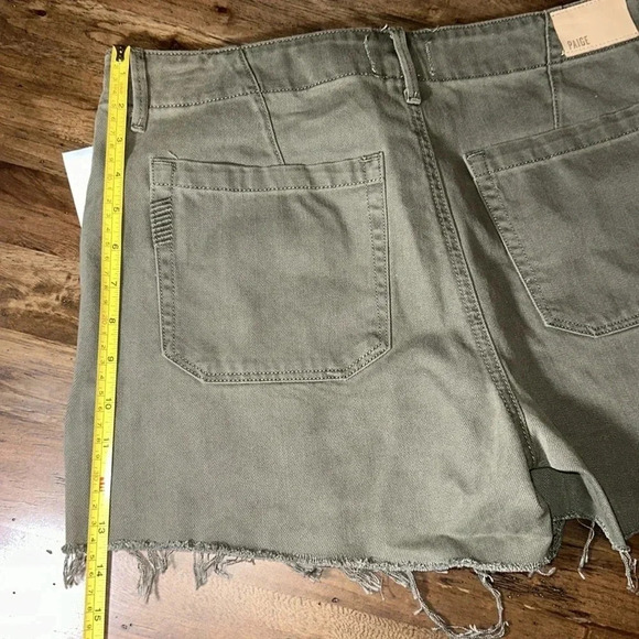 NWT PAIGE Designer WMN 31 Vintage Green Shorts (60Cotton/40Lyocell) Nordstrom - Picture 12 of 16